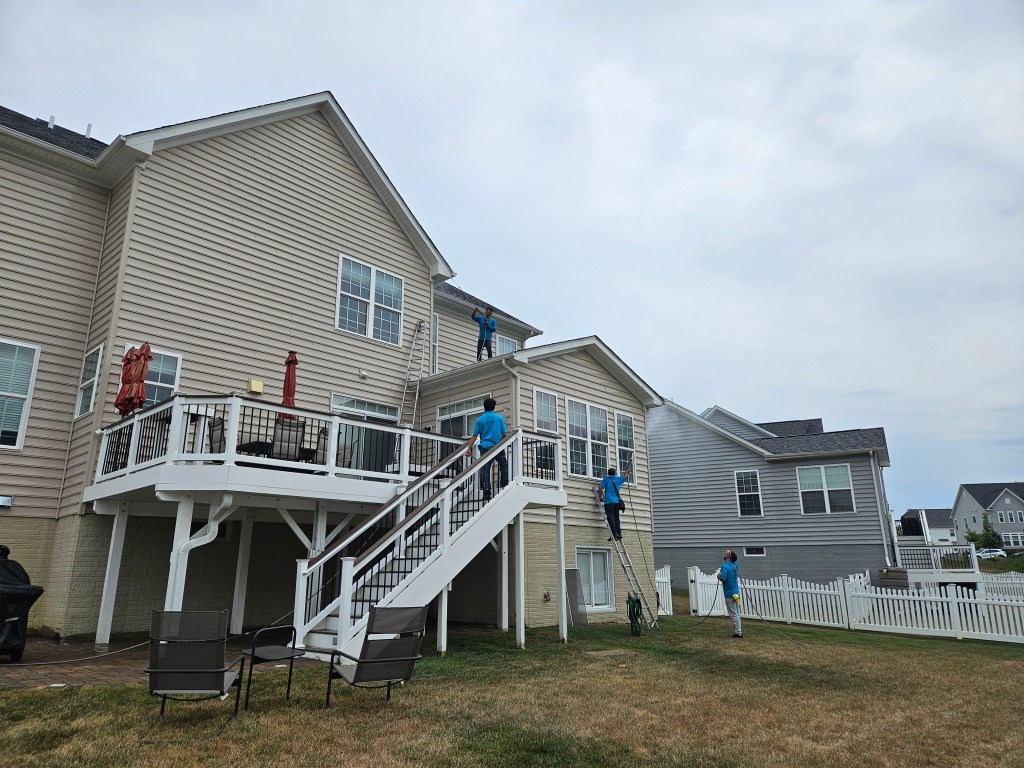 Exterior pressure washing