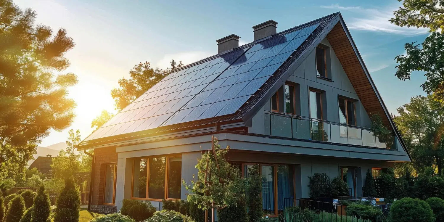 Solar panels on a residential home.