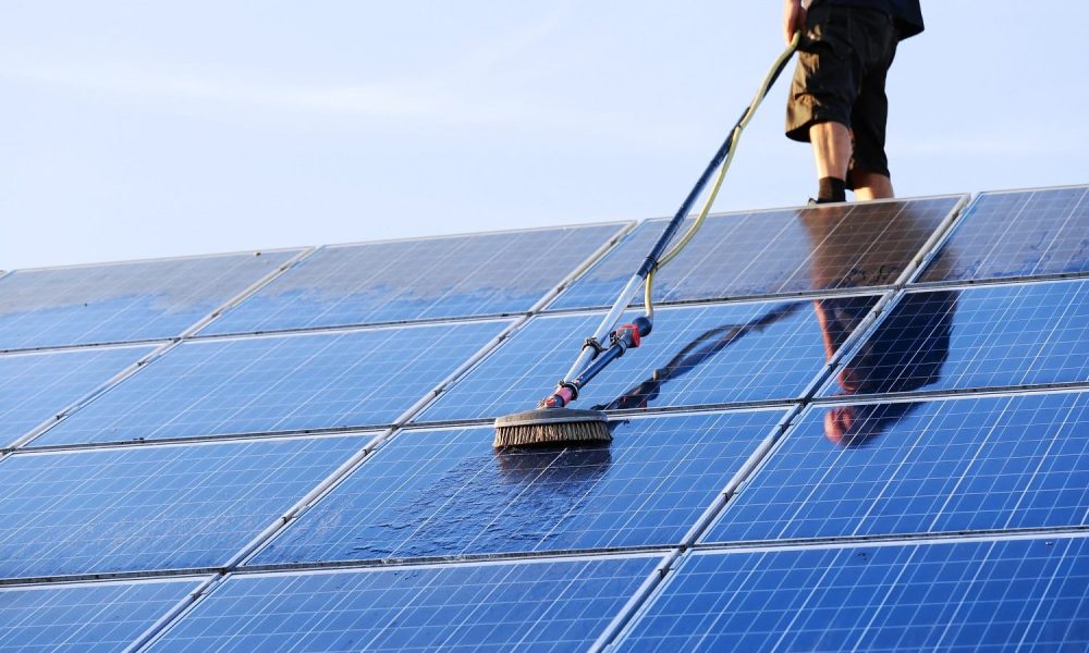 solar panel cleaning